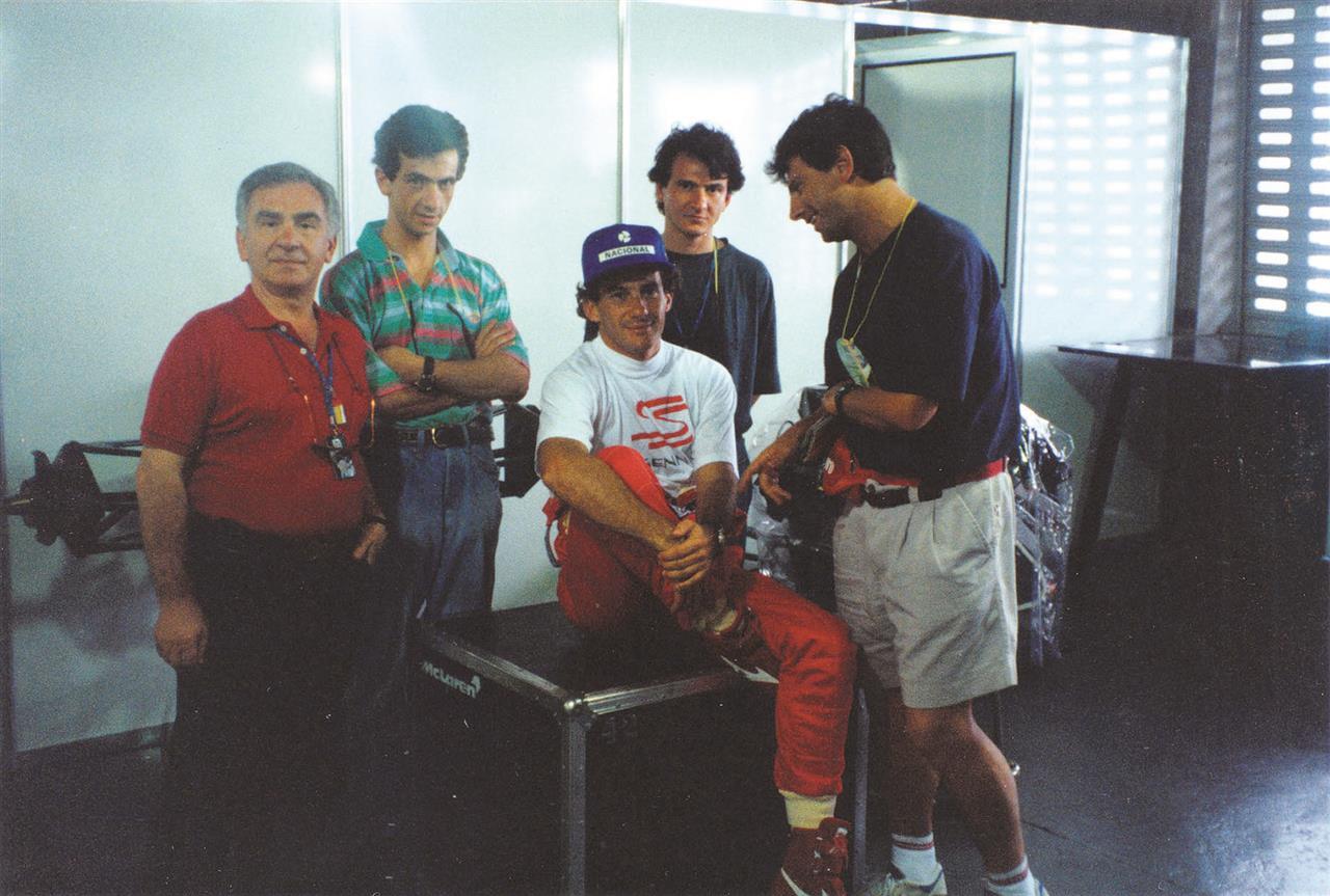 Ayrton Senna meeting Attilio Camozzi in Formula 1 context