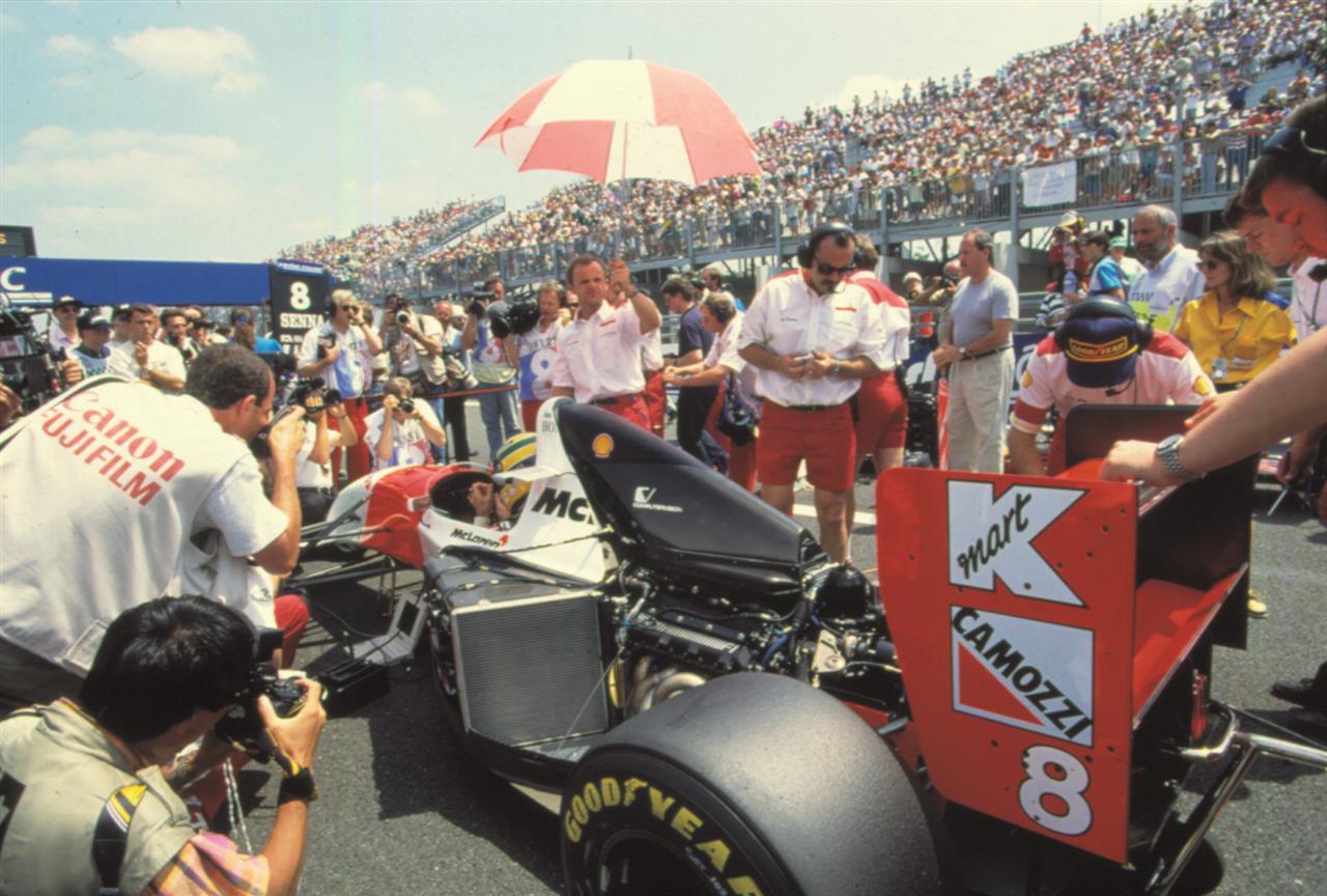 Historic McLaren paddock during Formula 1 race weekend